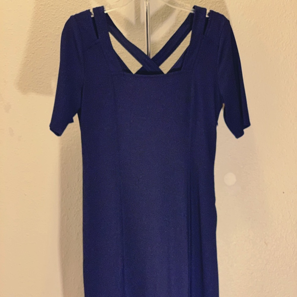 Navy Blue Boston Proper Midi Dress